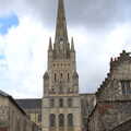 A view of the cathedral spire, Dippy and the City Dinosaur Trail, Norwich, Norfolk - 19th August 2021