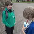 Harry slurps something blue, Dippy and the City Dinosaur Trail, Norwich, Norfolk - 19th August 2021