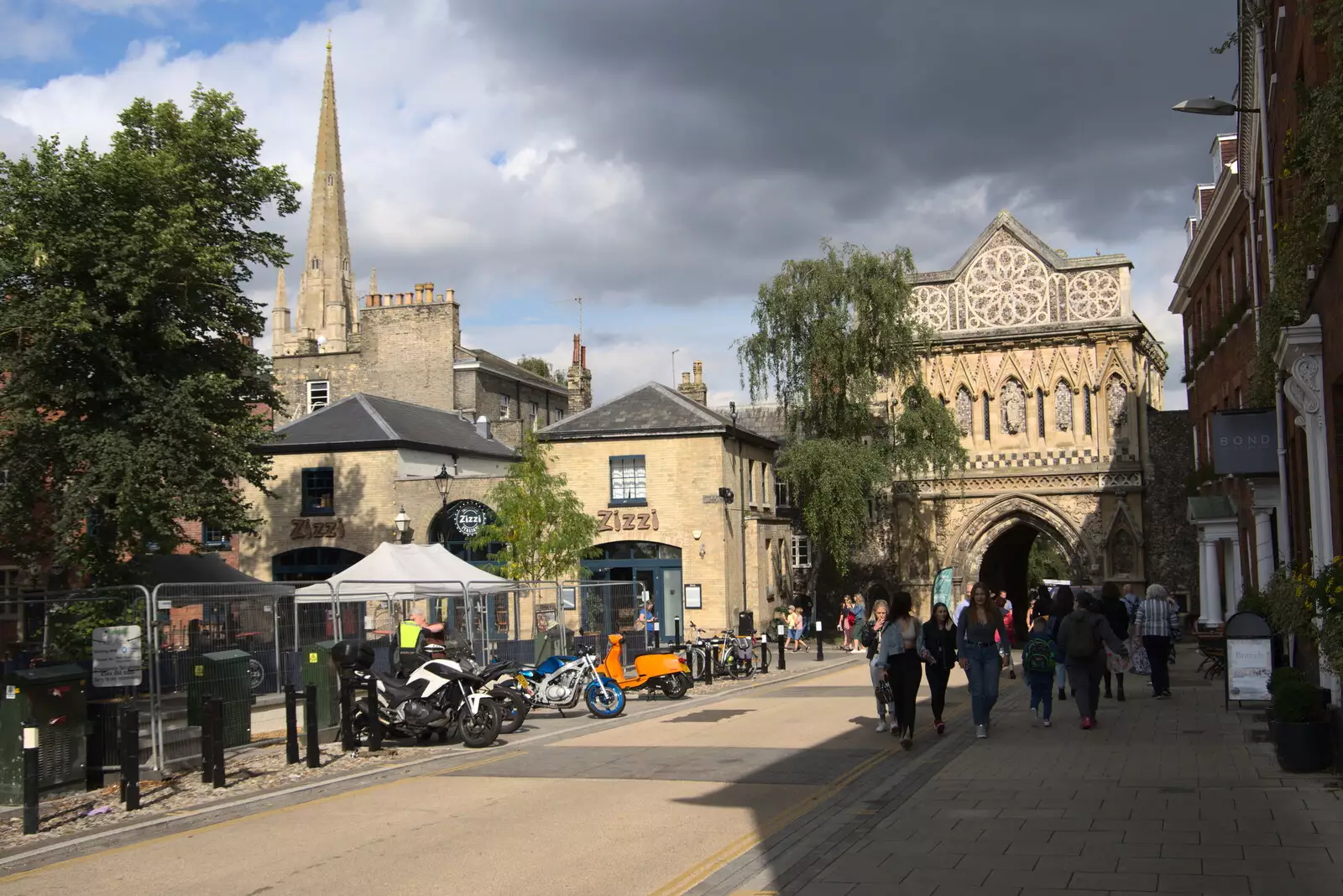 The South Gate and Tombland, from Dippy and the City Dinosaur Trail, Norwich, Norfolk - 19th August 2021