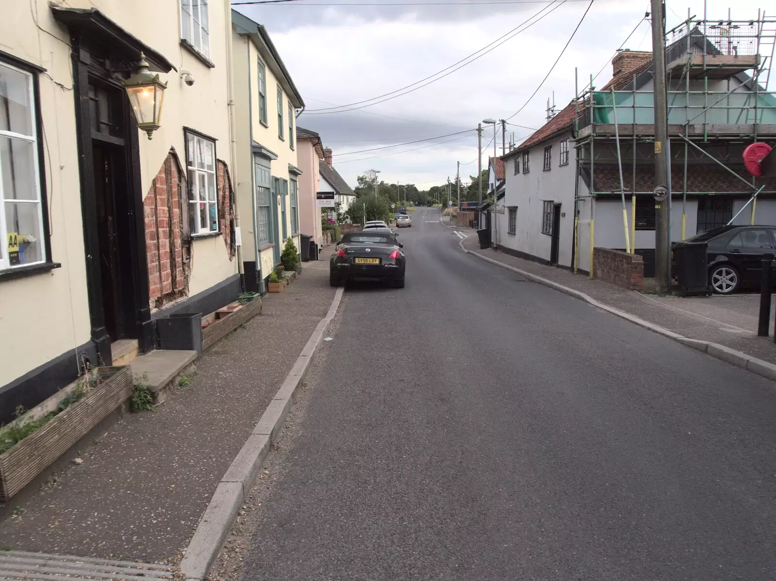 The Street in Dickleburgh, from The BSCC at The Crown, Dickleburgh, Norfolk - 19th August 2021