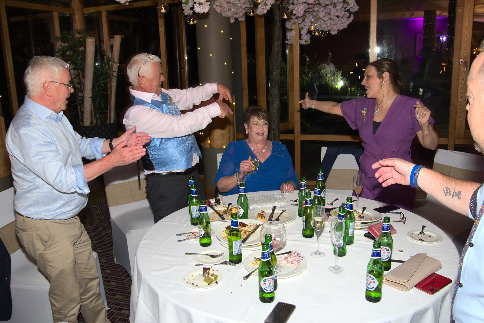 Someone gets pointed at a lot from Petay's Wedding Reception, Fanhams Hall, Ware, Hertfordshire - 20th August 2021