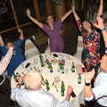 Cheers for table dancing, Petay's Wedding Reception, Fanhams Hall, Ware, Hertfordshire - 20th August 2021