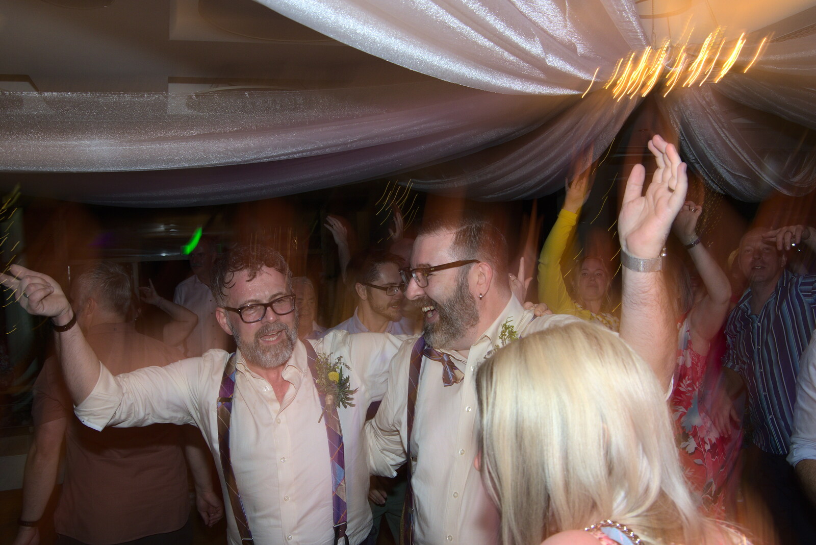 Dancing under an indoor tent from Petay's Wedding Reception, Fanhams Hall, Ware, Hertfordshire - 20th August 2021