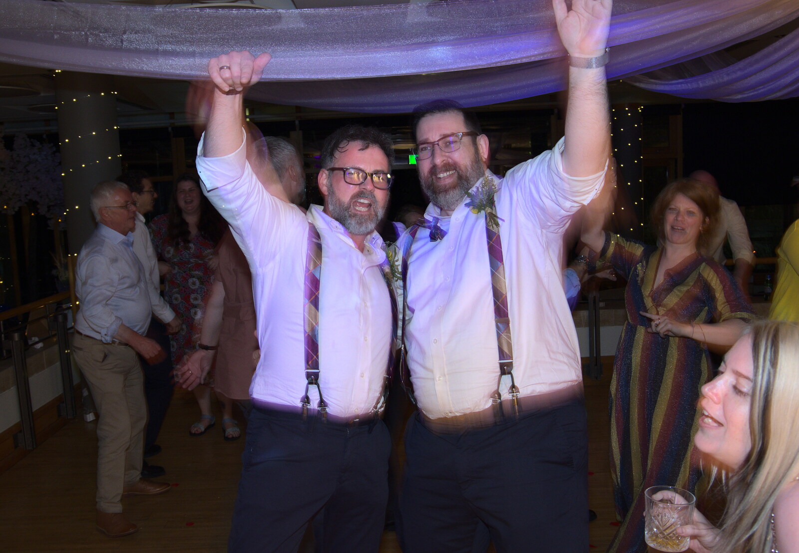 Gavin and Petay on the dancefloor from Petay's Wedding Reception, Fanhams Hall, Ware, Hertfordshire - 20th August 2021