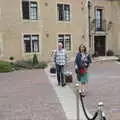 We see Janet and James in the courtyard, Petay's Wedding Reception, Fanhams Hall, Ware, Hertfordshire - 20th August 2021