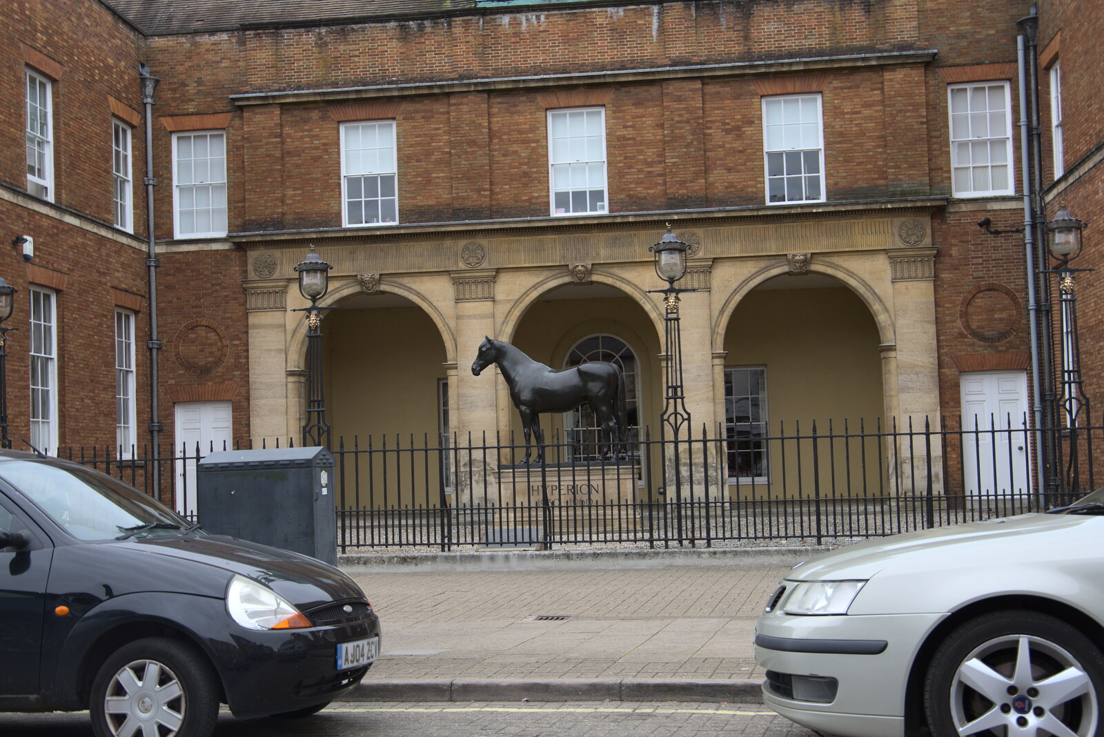 A statue of a thoroughbred horse from Petay's Wedding Reception, Fanhams Hall, Ware, Hertfordshire - 20th August 2021