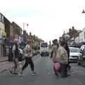 People cross the High Street, Petay's Wedding Reception, Fanhams Hall, Ware, Hertfordshire - 20th August 2021