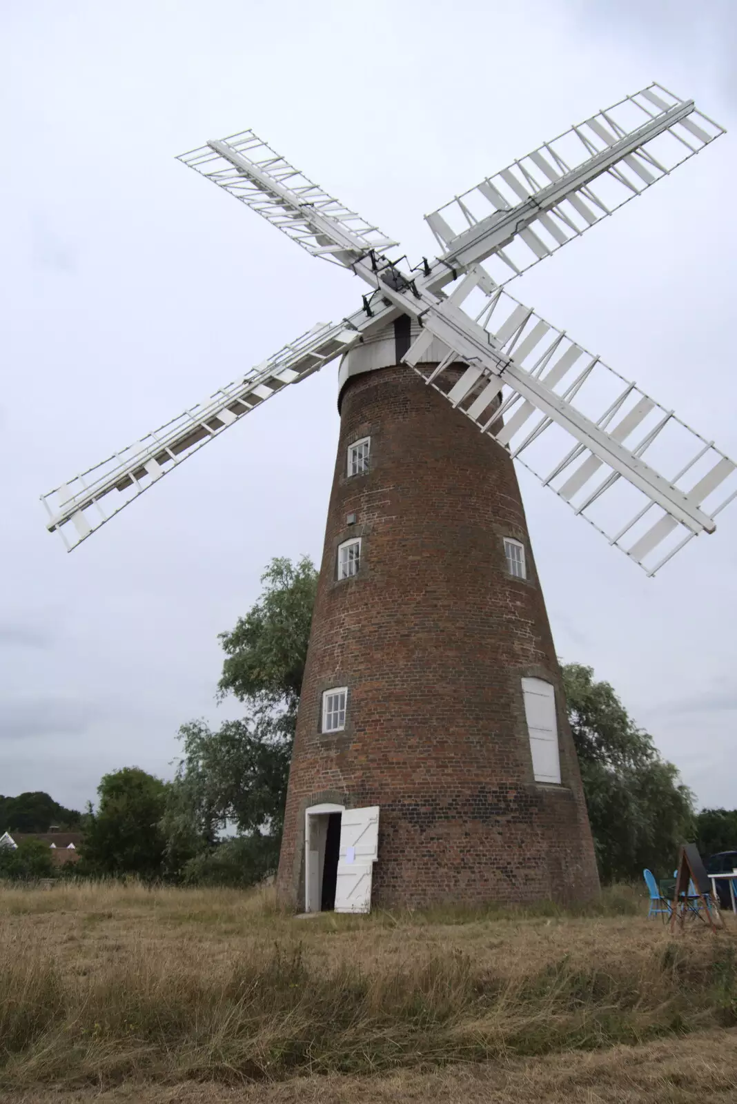 Billingford Windmill with its new sails, from An Open Day at the Windmill, Billingford, Norfolk - 21st August 2021