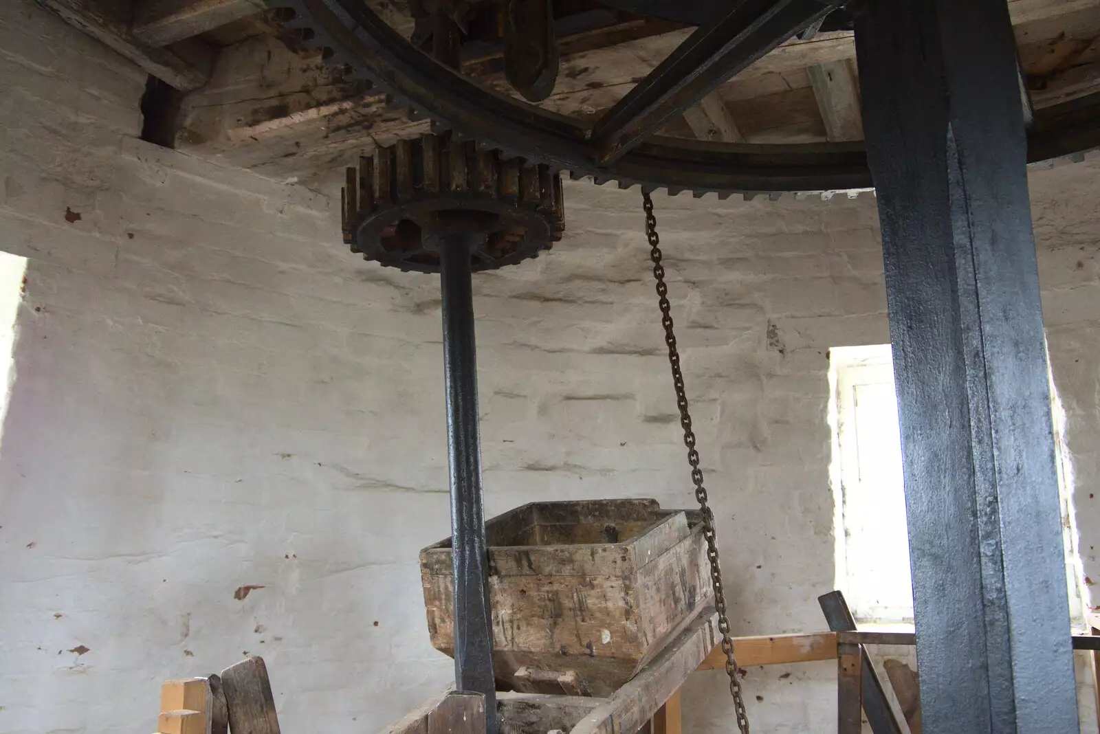 Windmill gears, from An Open Day at the Windmill, Billingford, Norfolk - 21st August 2021