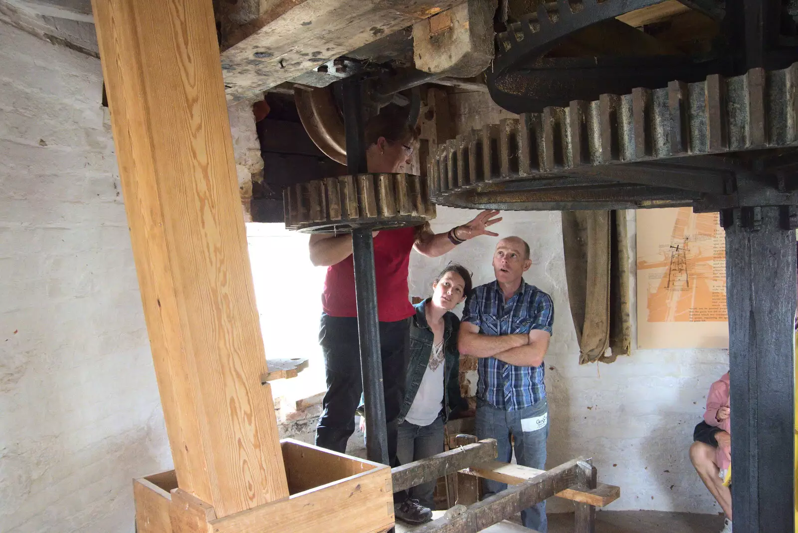 The tour talk continues, from An Open Day at the Windmill, Billingford, Norfolk - 21st August 2021