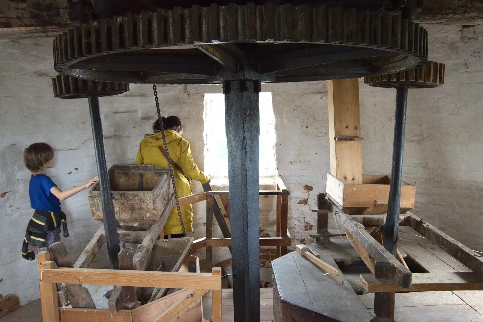 In the windmill, from An Open Day at the Windmill, Billingford, Norfolk - 21st August 2021