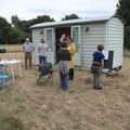 The shepherd hut café, An Open Day at the Windmill, Billingford, Norfolk - 21st August 2021