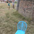 A blue chair in the grass, An Open Day at the Windmill, Billingford, Norfolk - 21st August 2021