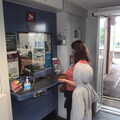 Isobel at the station ticket office, Head Out Not Home: A Music Day, Norwich, Norfolk - 22nd August 2021