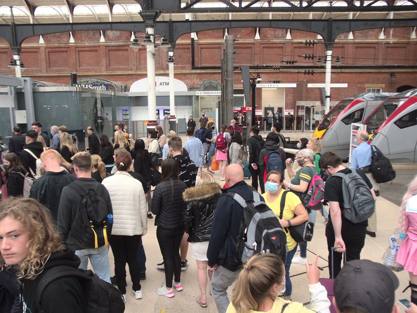 It's busy at Norwich railway station from Head Out Not Home: A Music Day, Norwich, Norfolk - 22nd August 2021