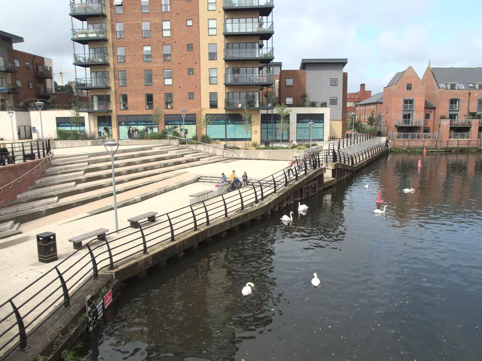 The new developments on Riverside, from Head Out Not Home: A Music Day, Norwich, Norfolk - 22nd August 2021