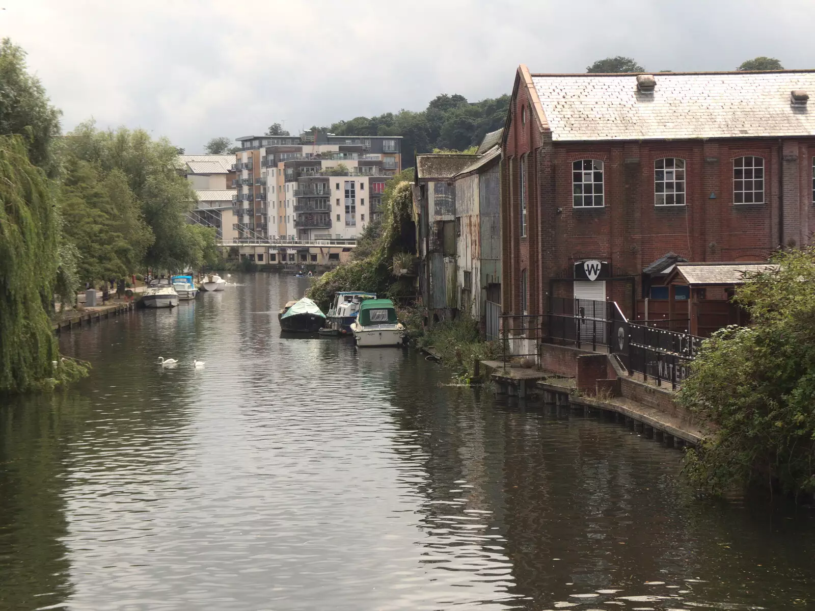 Old warehouses and The Waterfront gig venue, from Head Out Not Home: A Music Day, Norwich, Norfolk - 22nd August 2021