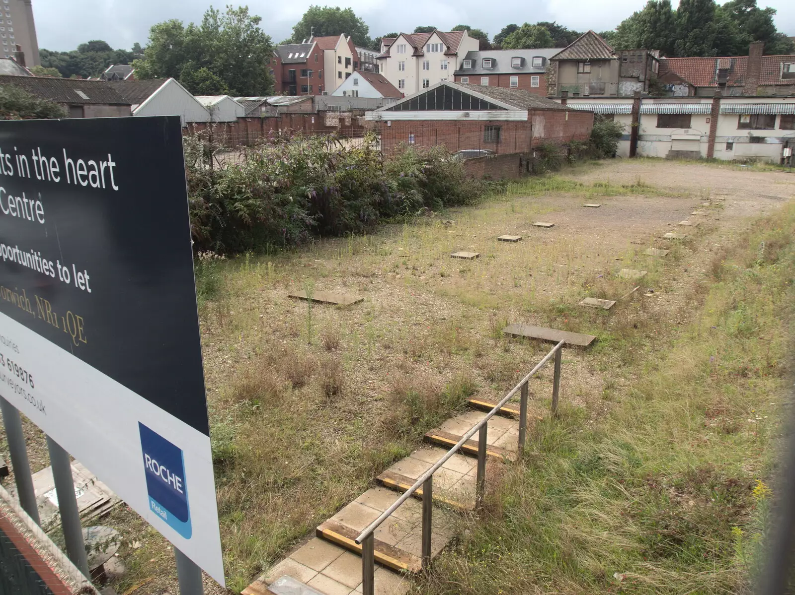 Some waste ground, about to be developed, from Head Out Not Home: A Music Day, Norwich, Norfolk - 22nd August 2021