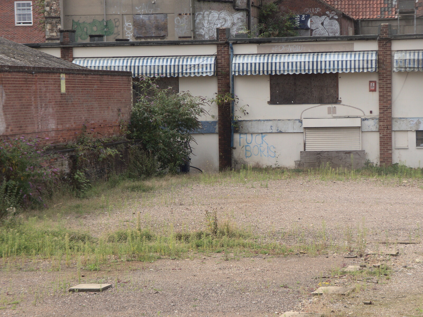 Derelict buildings and waste ground from Head Out Not Home: A Music Day, Norwich, Norfolk - 22nd August 2021