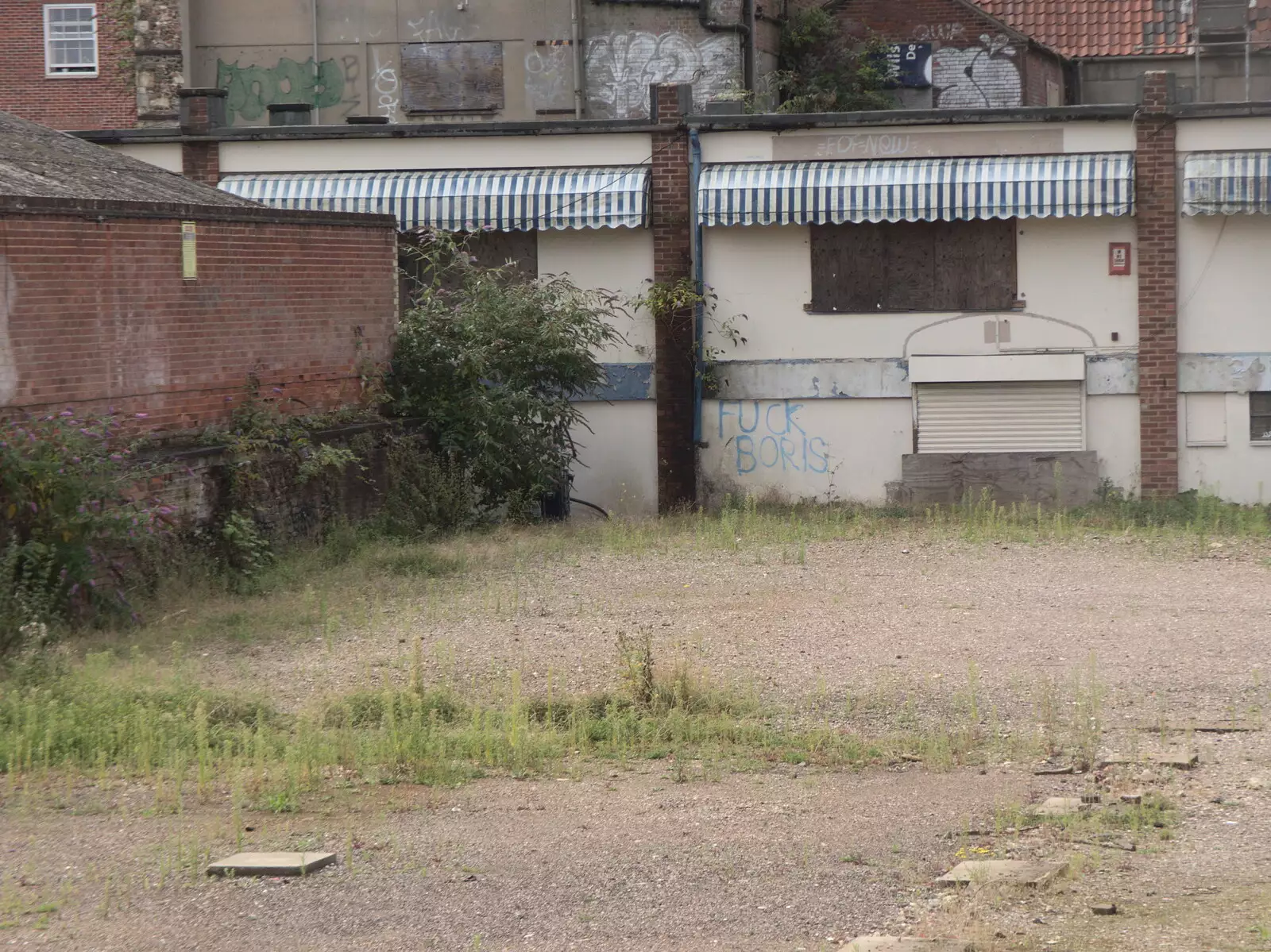 Derelict buildings and waste ground, from Head Out Not Home: A Music Day, Norwich, Norfolk - 22nd August 2021