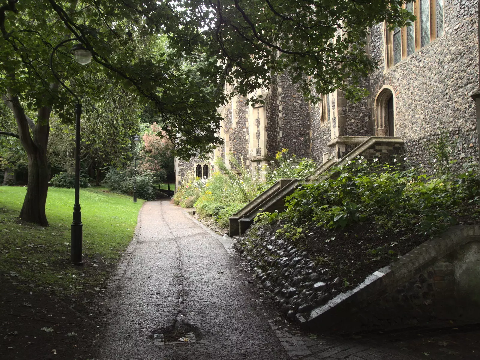 A cool churchyard, from Head Out Not Home: A Music Day, Norwich, Norfolk - 22nd August 2021