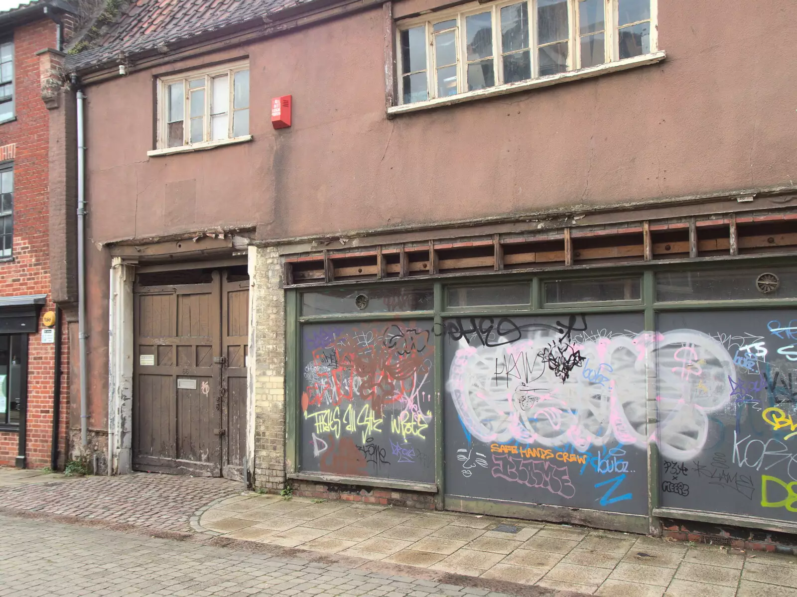 Derelict building on King Street, from Head Out Not Home: A Music Day, Norwich, Norfolk - 22nd August 2021