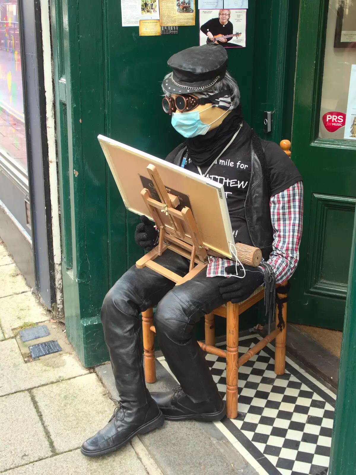 Groovy mannequin on St. Benedict Street, from Head Out Not Home: A Music Day, Norwich, Norfolk - 22nd August 2021