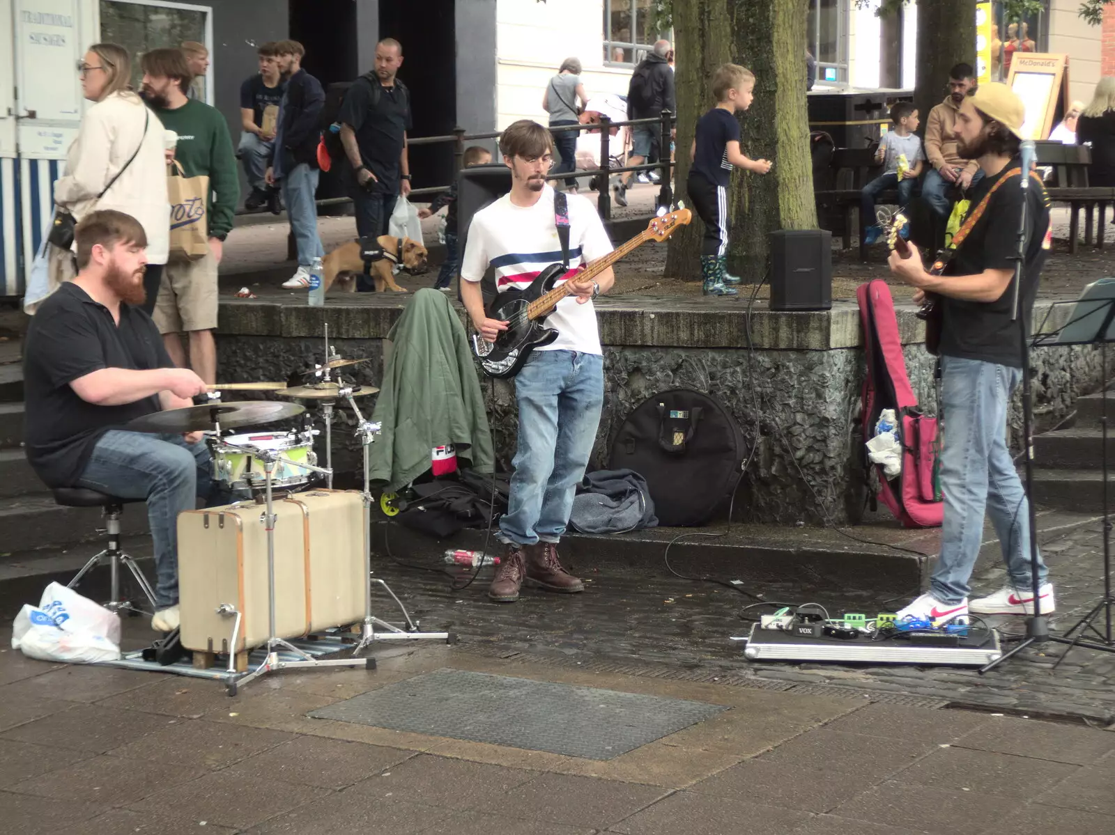 Haymarket band action, from Head Out Not Home: A Music Day, Norwich, Norfolk - 22nd August 2021