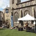 Nick Hart plays outside Saint Gregory's Church, Head Out Not Home: A Music Day, Norwich, Norfolk - 22nd August 2021