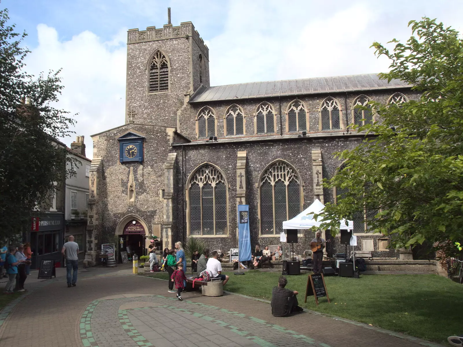 Saint Gregory's Church in Pottergate, from Head Out Not Home: A Music Day, Norwich, Norfolk - 22nd August 2021