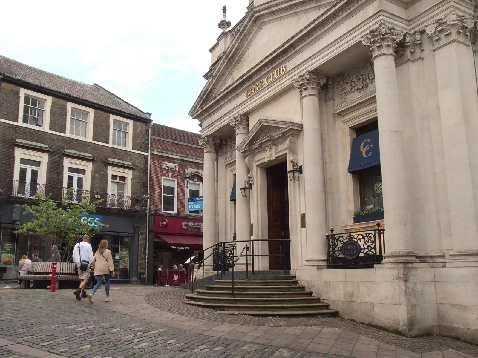 The former NatWest Bank, now Cosy Club, from Head Out Not Home: A Music Day, Norwich, Norfolk - 22nd August 2021