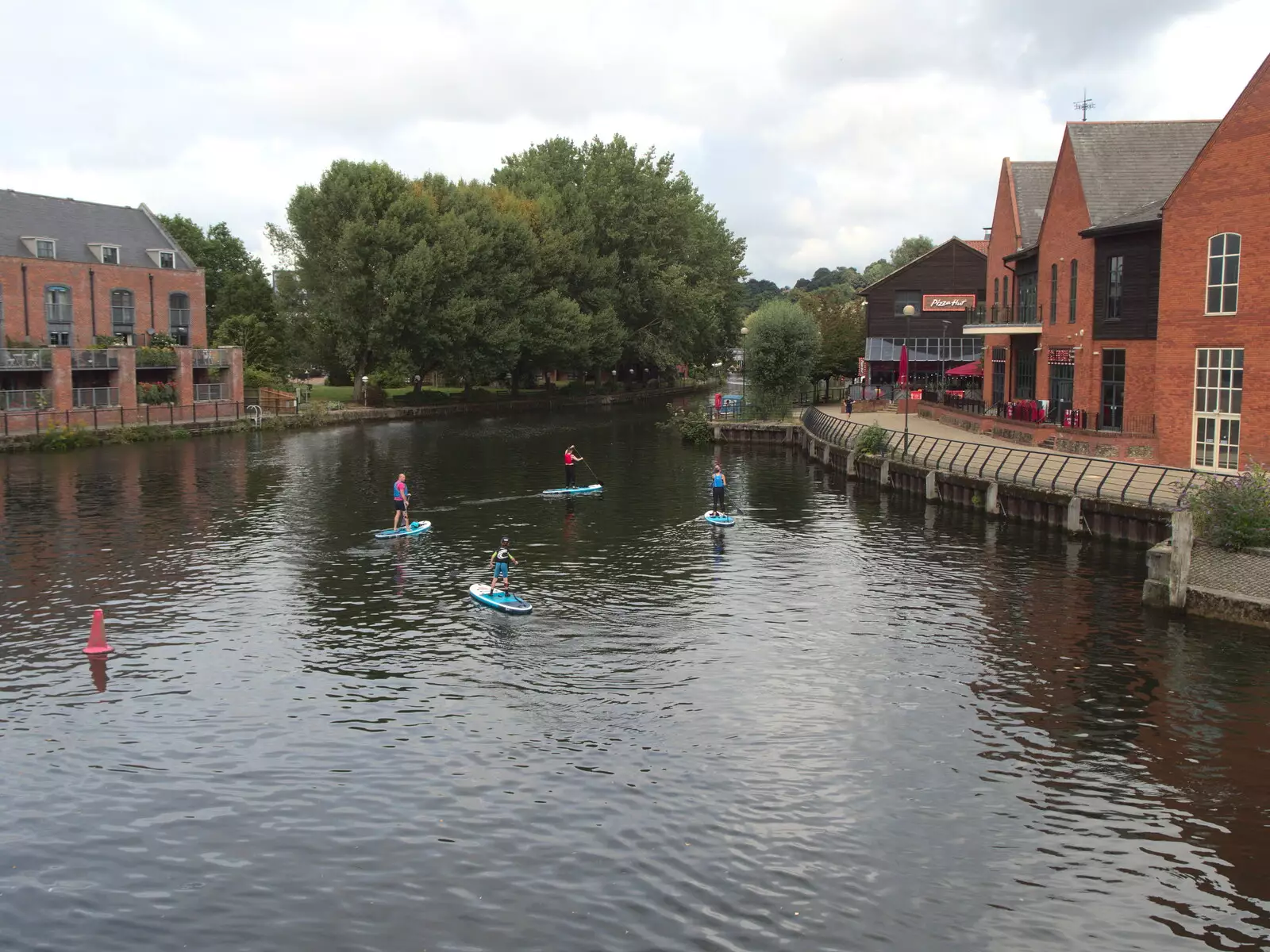 Paddleboarders on the Wensum, from Head Out Not Home: A Music Day, Norwich, Norfolk - 22nd August 2021