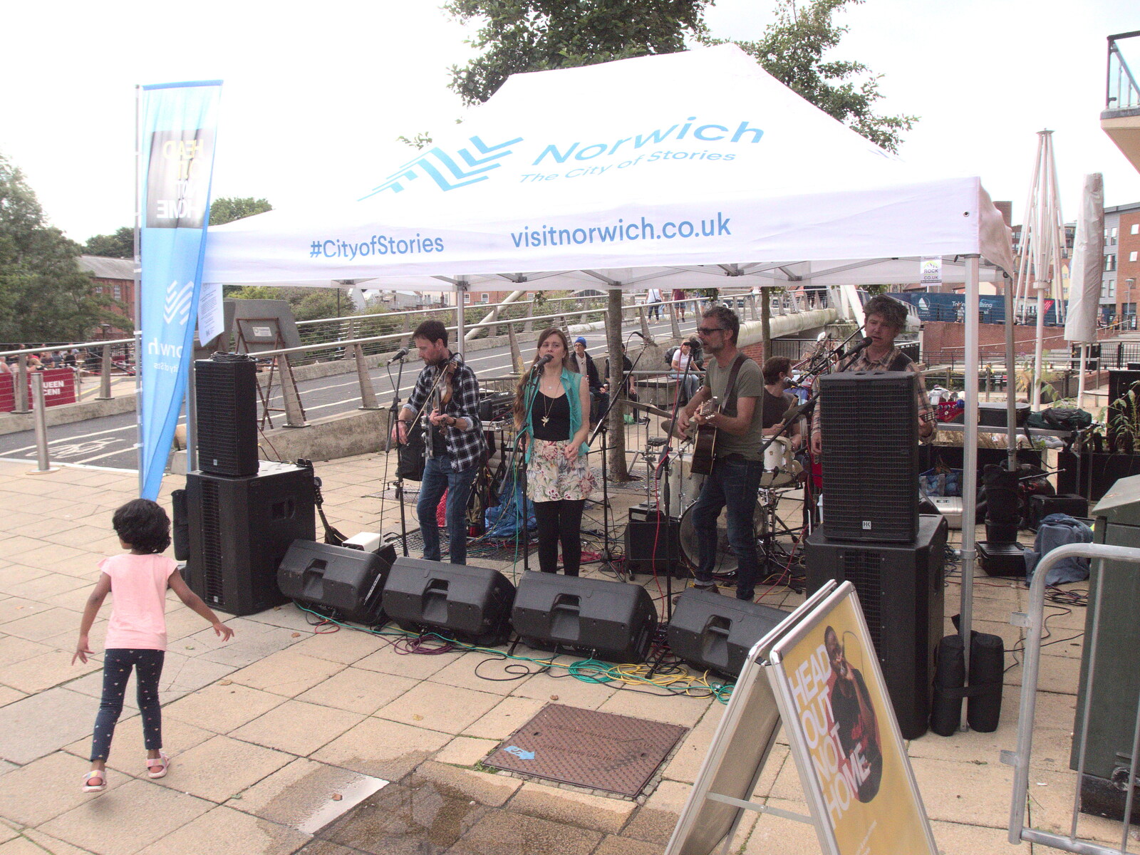 Another band plays on Riverside from Head Out Not Home: A Music Day, Norwich, Norfolk - 22nd August 2021