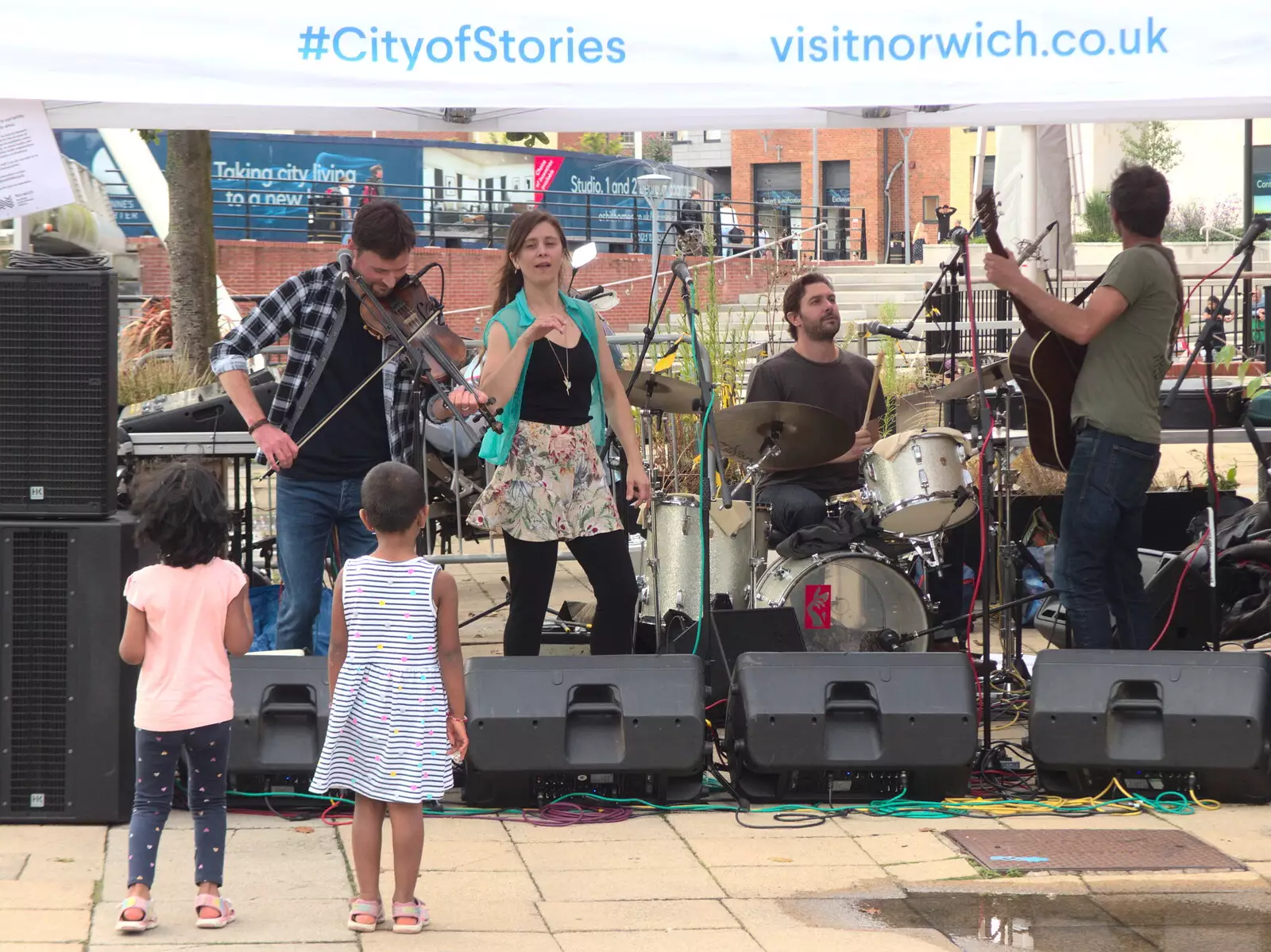 The band does its thing, from Head Out Not Home: A Music Day, Norwich, Norfolk - 22nd August 2021