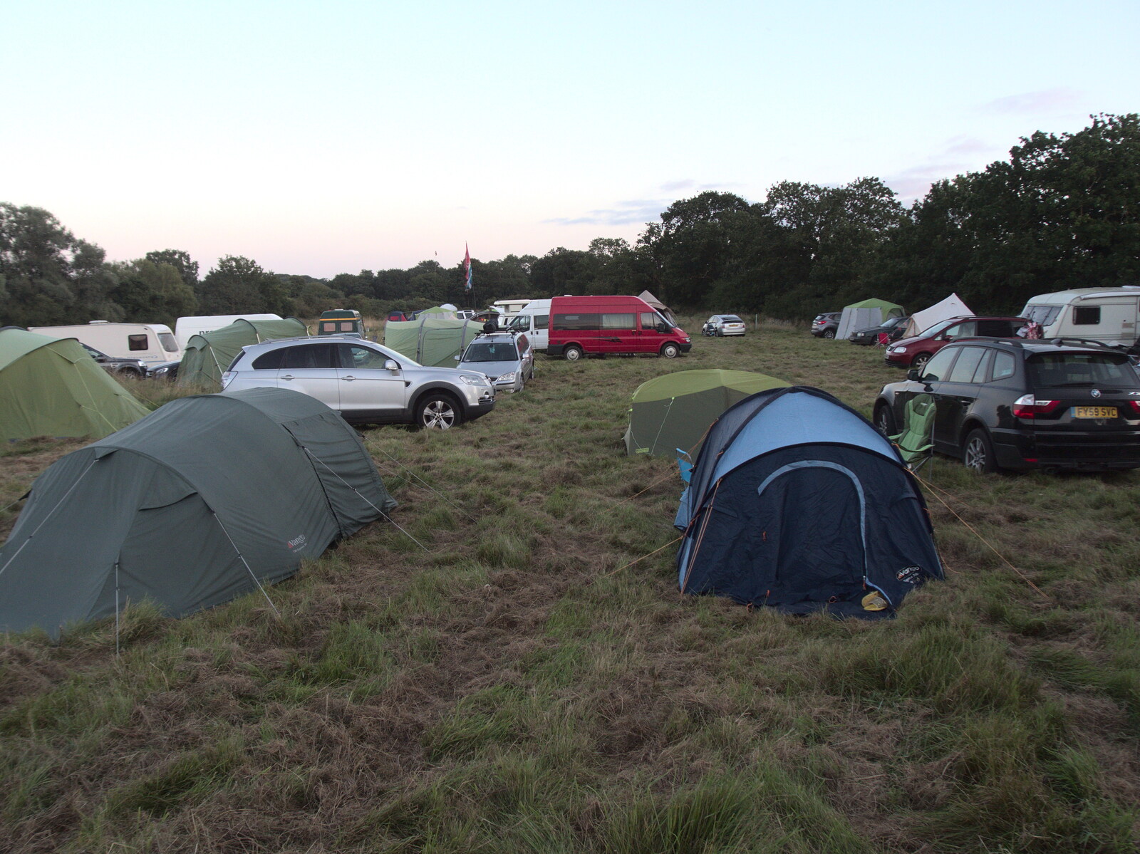 Tent city in the quiet camping area from Maui Waui Festival, Hill Farm, Gressenhall, Norfolk - 28th August 2021