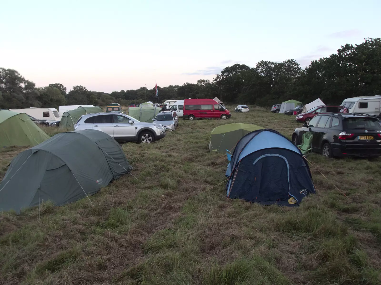 Tent city in the quiet camping area, from Maui Waui Festival, Hill Farm, Gressenhall, Norfolk - 28th August 2021