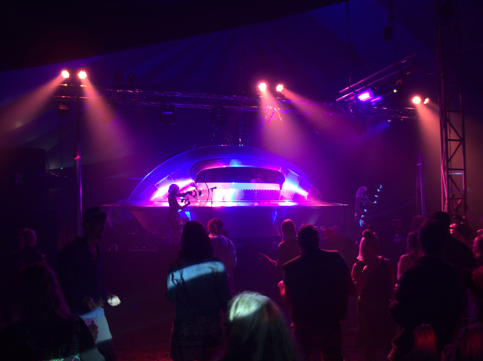 A UFO DJ station in the Outer Limits from Maui Waui Festival, Hill Farm, Gressenhall, Norfolk - 28th August 2021