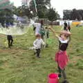 Harry makes a huge bubble, Maui Waui Festival, Hill Farm, Gressenhall, Norfolk - 28th August 2021