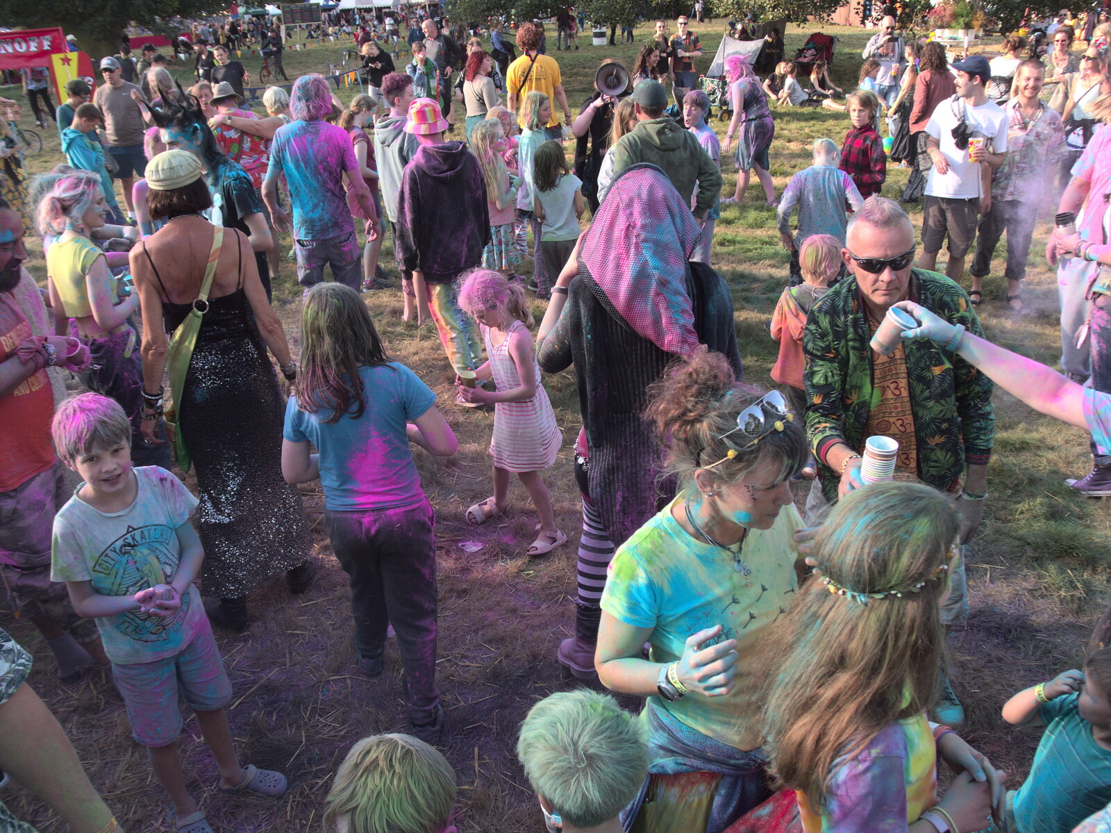 After the paint fight from Maui Waui Festival, Hill Farm, Gressenhall, Norfolk - 28th August 2021