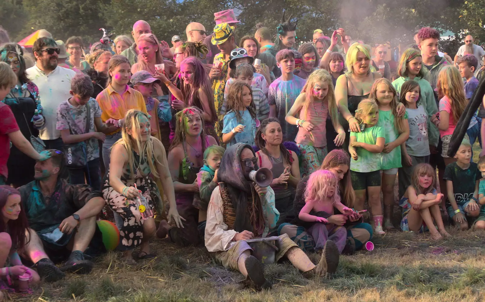 An explosion in a paint factory, from Maui Waui Festival, Hill Farm, Gressenhall, Norfolk - 28th August 2021