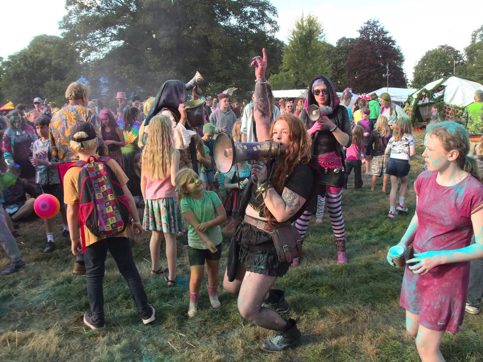 Announcement from a Paint Pixie, from Maui Waui Festival, Hill Farm, Gressenhall, Norfolk - 28th August 2021