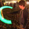 Fred waves a glowstick around, Maui Waui Festival, Hill Farm, Gressenhall, Norfolk - 28th August 2021