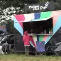 Harry queues up for some pasta, Maui Waui Festival, Hill Farm, Gressenhall, Norfolk - 28th August 2021