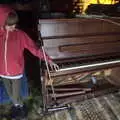 Harry plays piano, Maui Waui Festival, Hill Farm, Gressenhall, Norfolk - 28th August 2021