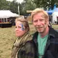 Allyson and Pete have been face-painted, Maui Waui Festival, Hill Farm, Gressenhall, Norfolk - 28th August 2021