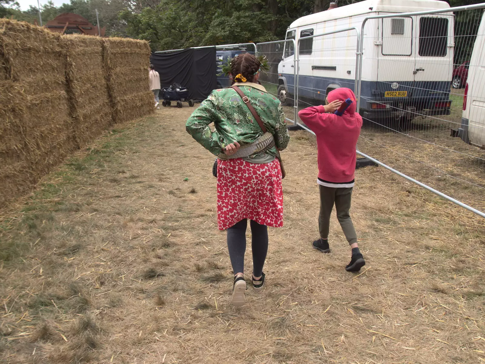 Harry's not impressed with the noice, from Maui Waui Festival, Hill Farm, Gressenhall, Norfolk - 28th August 2021