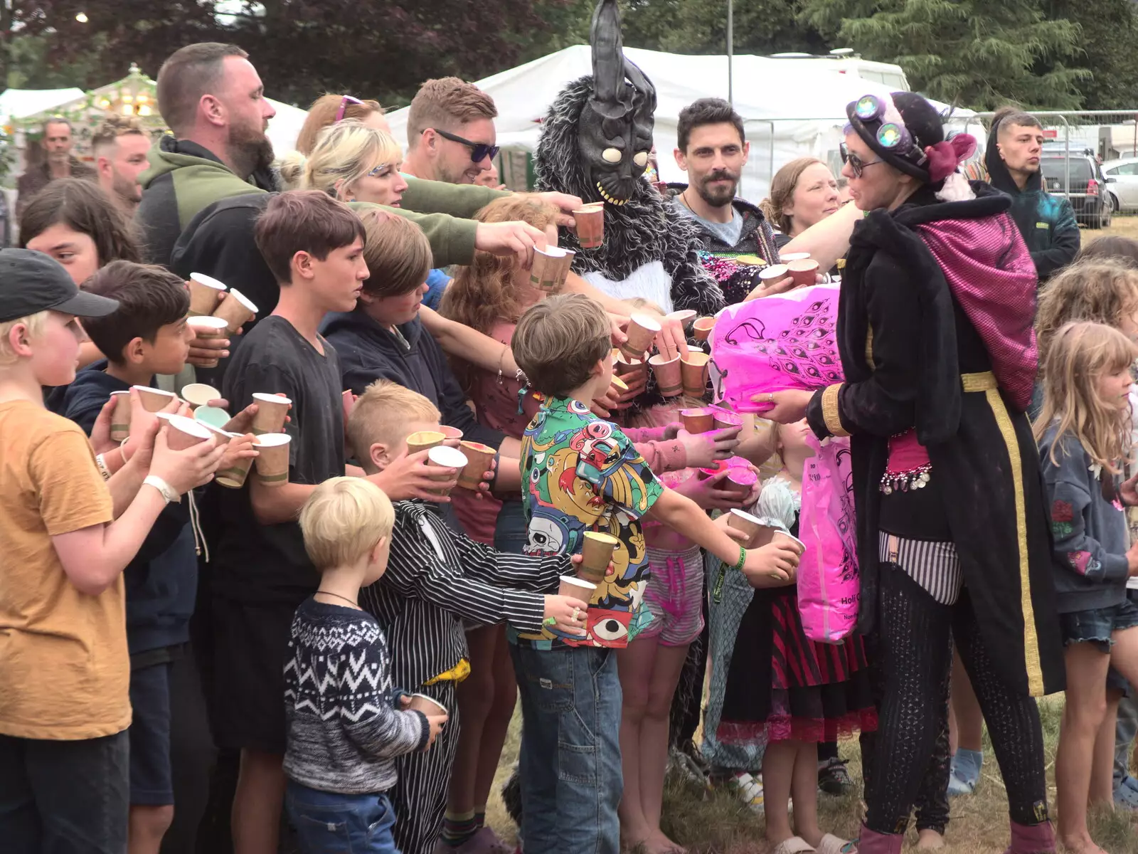 The Donnie Darko rabbit waits for paint, from Maui Waui Festival, Hill Farm, Gressenhall, Norfolk - 28th August 2021