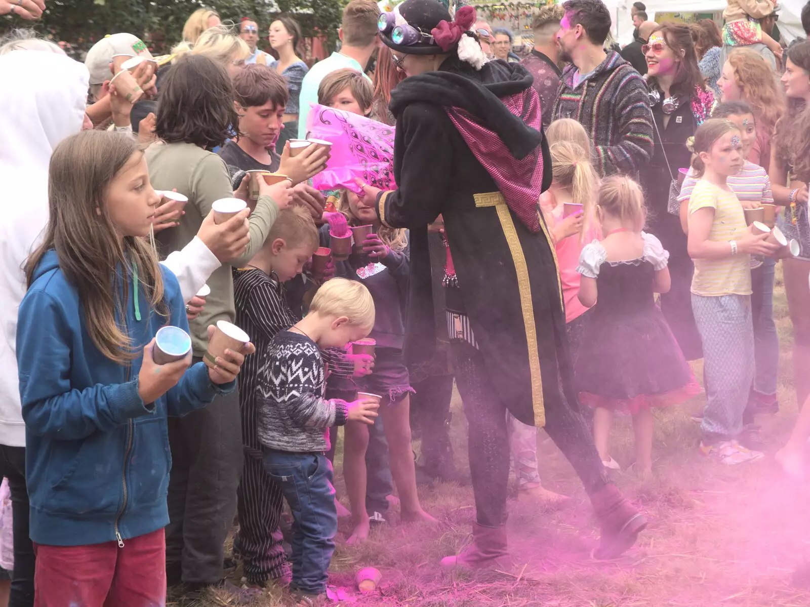 Pink paint everywhere, from Maui Waui Festival, Hill Farm, Gressenhall, Norfolk - 28th August 2021