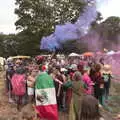 The paint fight starts, Maui Waui Festival, Hill Farm, Gressenhall, Norfolk - 28th August 2021