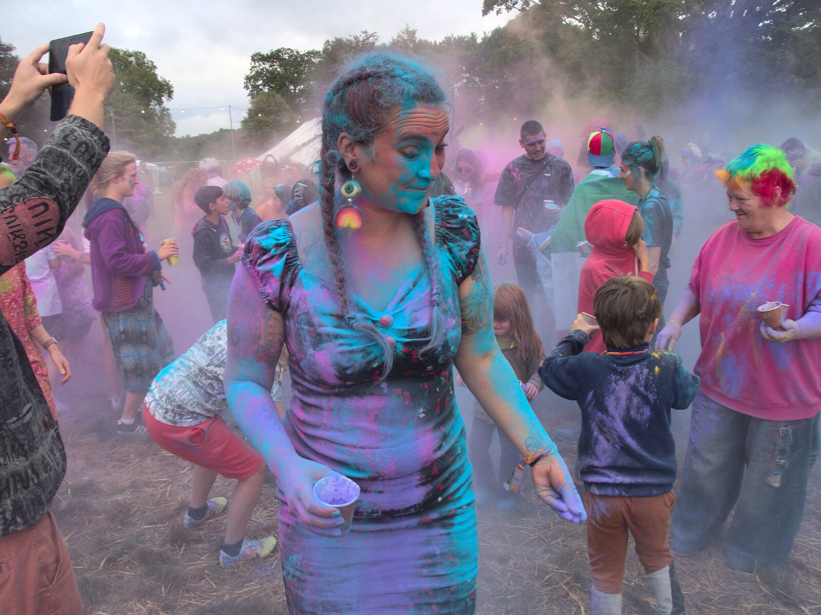 Well covered in powder from Maui Waui Festival, Hill Farm, Gressenhall, Norfolk - 28th August 2021